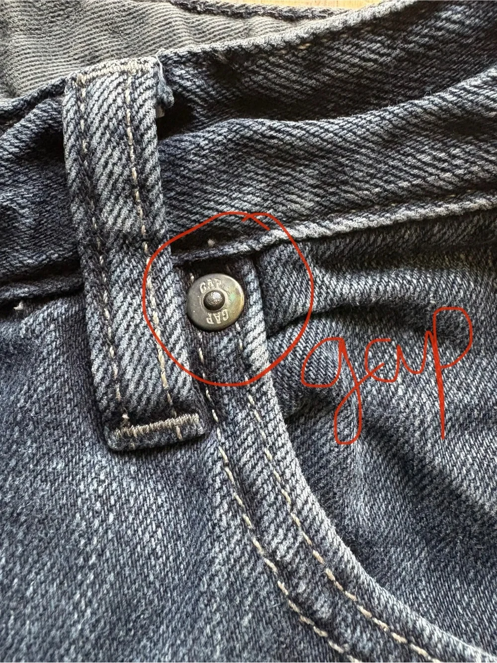 GAP boys Dark Blue Straight-Leg Jeans Sz 14 regular preowned